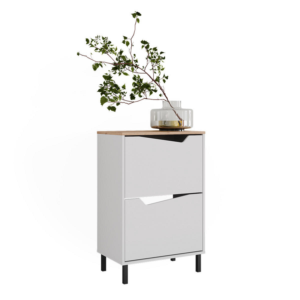 BOTNÍK NA BOTY Marelle Bílá/Artisan - bílá, kompozitní dřevo (60/91.6/38cm) - Vicco