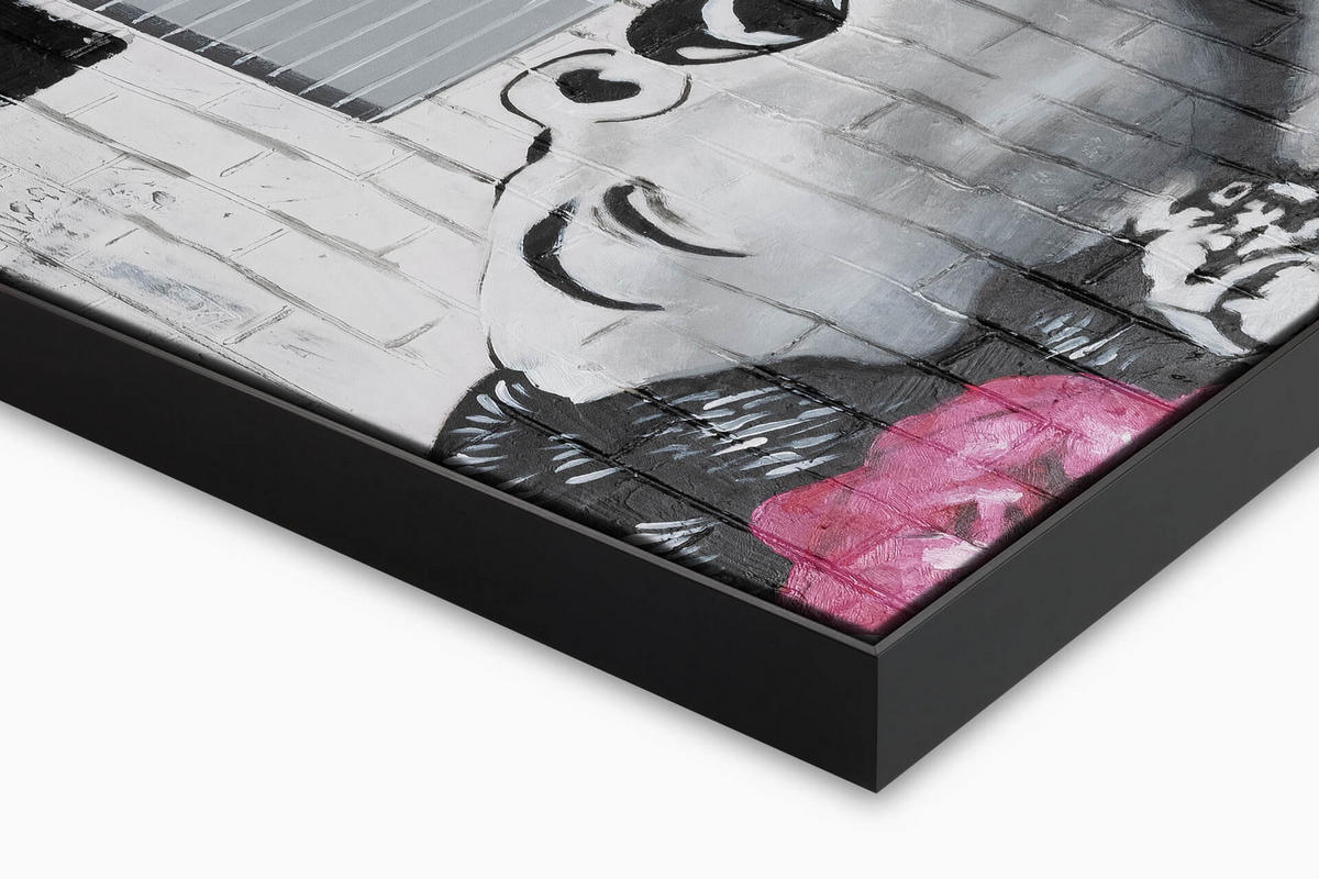 ACRYLBILD HANDGEMALT 120/60 cm - Pink, Holz/Textil (120/60cm) - KUNSTLOFT