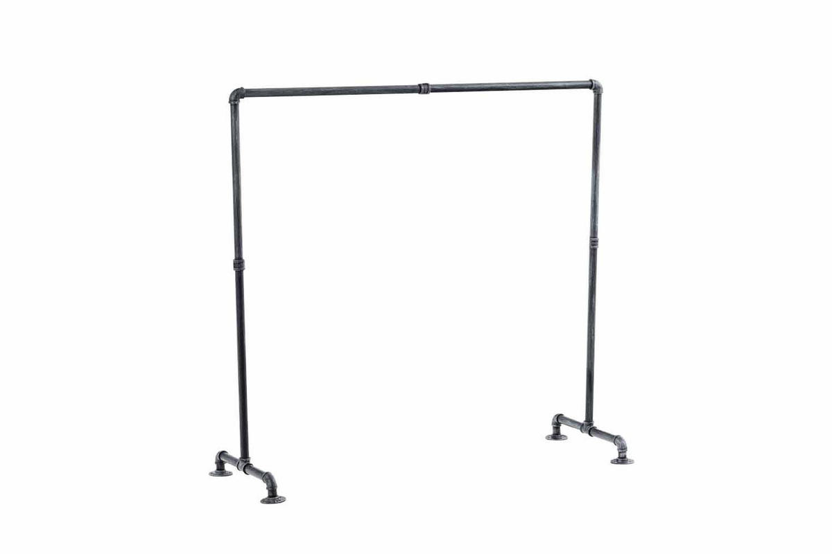 KLEIDERSTÄNDER 120 cm-silber-Metall - Silberfarben, Metall (120/150/55cm) - CLP