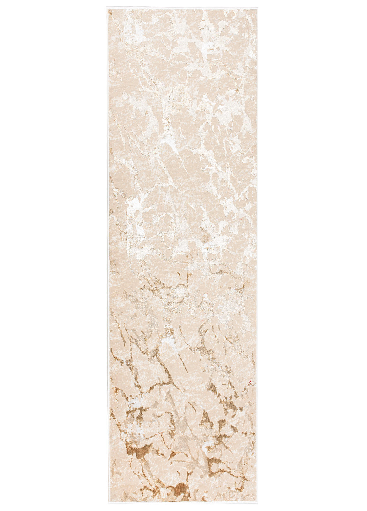 LÄUFER Crystal Beige Marmor Optik 120/1000 cm - Beige, Textil (120/1000cm) - Tapiso