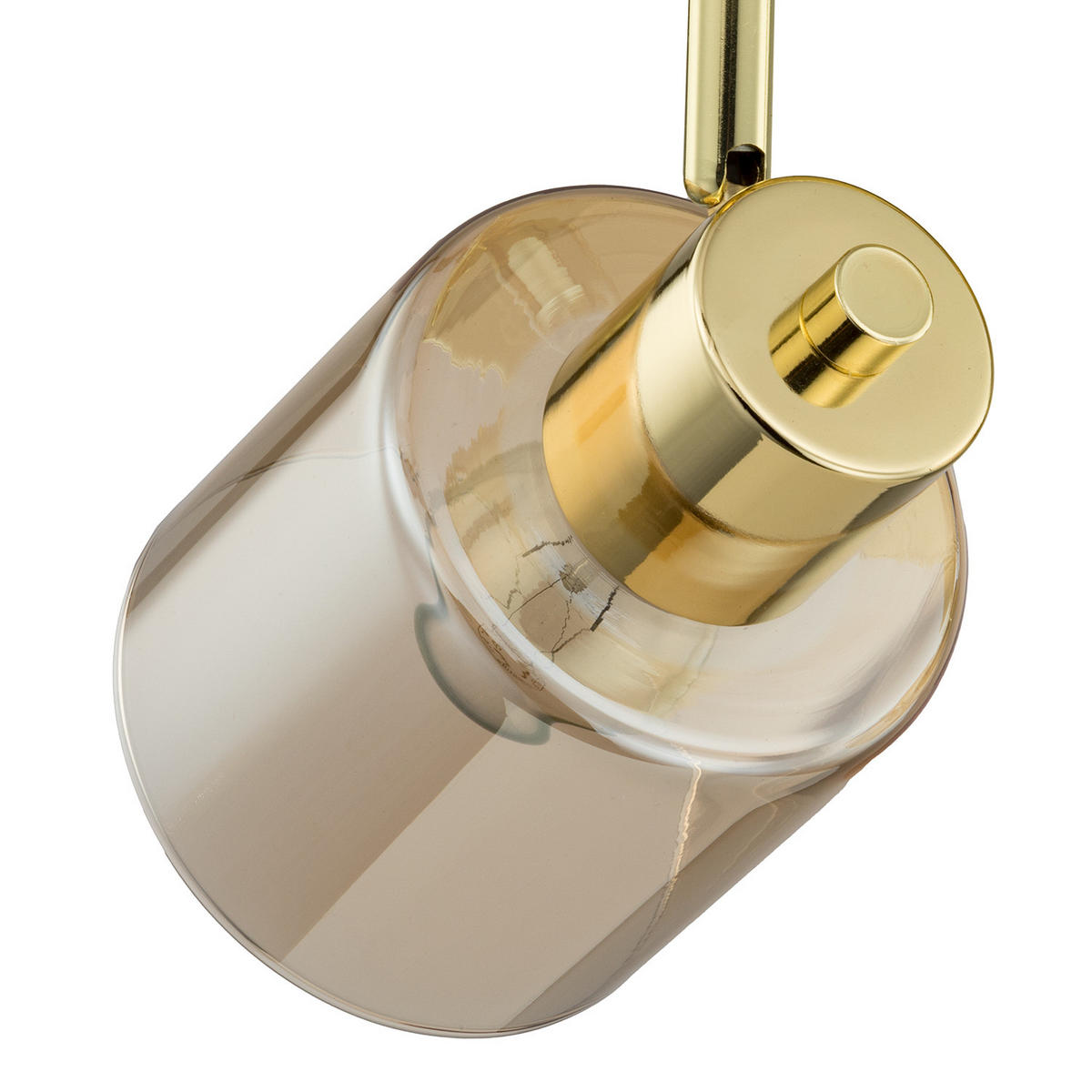 DECKENLEUCHTE - Metall / Glas, 2-flammig - Goldfarben, Glas (10/24/18cm) - home24