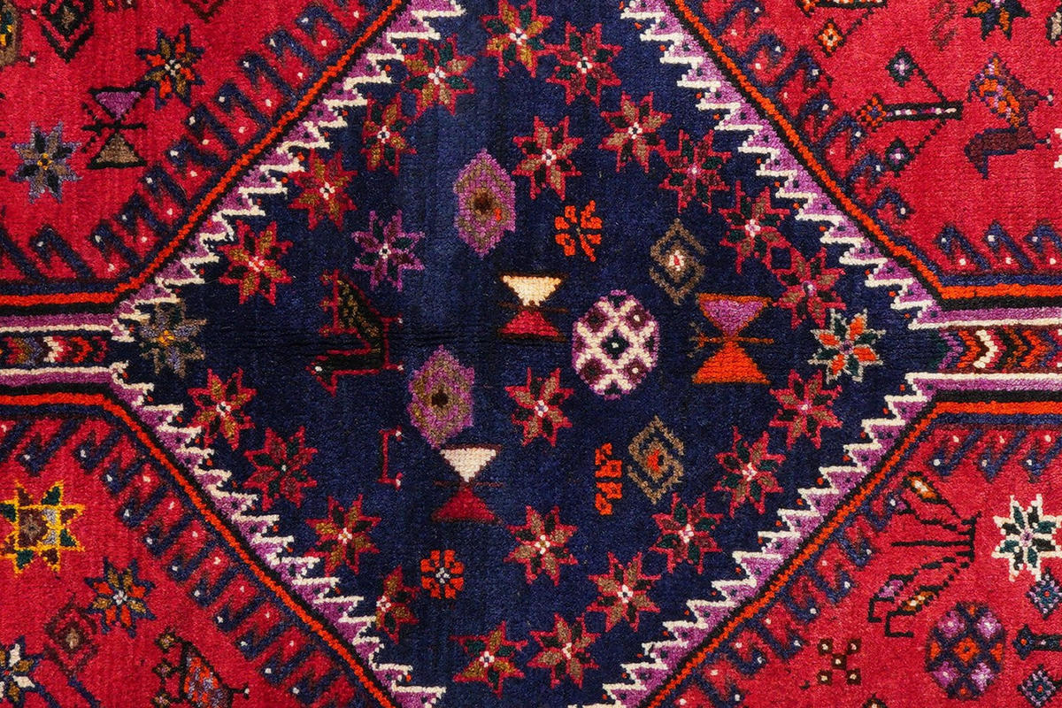 ORIENTTEPPICH handgeknüpft Gashgai Rot 286/201 cm Schurwolle - Rot, Textil (201/286cm) - Looma