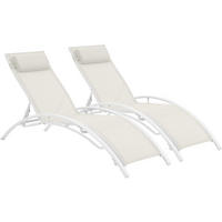 SONNENLIEGE beauty - Beige, Metall (58/93/181cm) - Habitat Garten