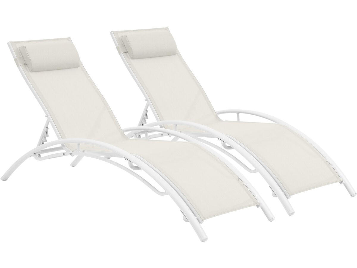 SONNENLIEGE beauty - Beige, Metall (58/93/181cm) - Habitat Garten