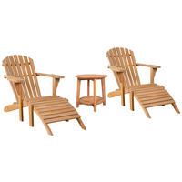 GARTENMÖBEL-SET Montreal und Milton - Naturfarben, Holz - Mr. Deko