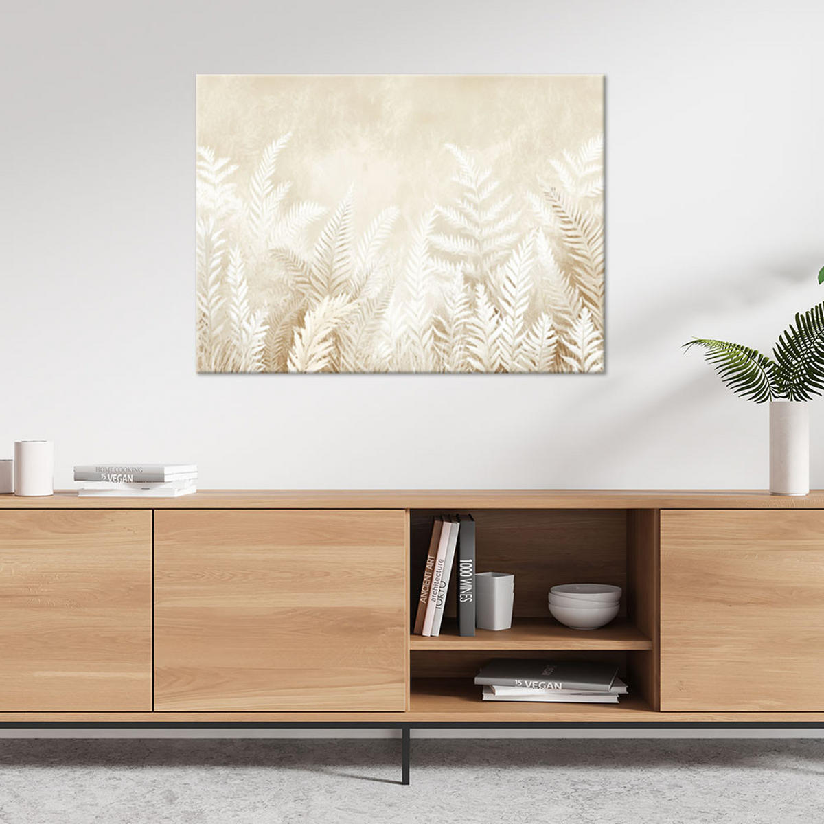 LEINWANDBILD Natur und Botanik 120x80cm - Beige, Textil (120/80cm) - Feeby