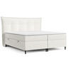 BOXBETT Sinai Creme 200/200 cm mit Taschenmatratze und Topper - Creme/Schwarz, Holz/Holzwerkstoff (200/200cm) - Maison de Reve