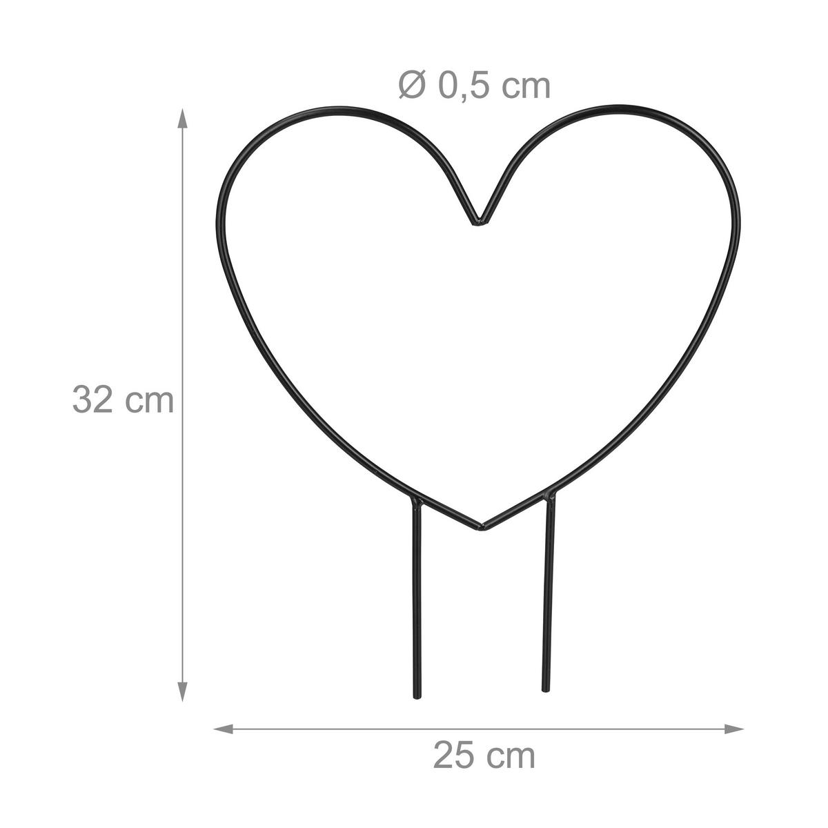 2XRANKHILFE - Schwarz, Metall (25/32/0.5cm) - Relaxdays