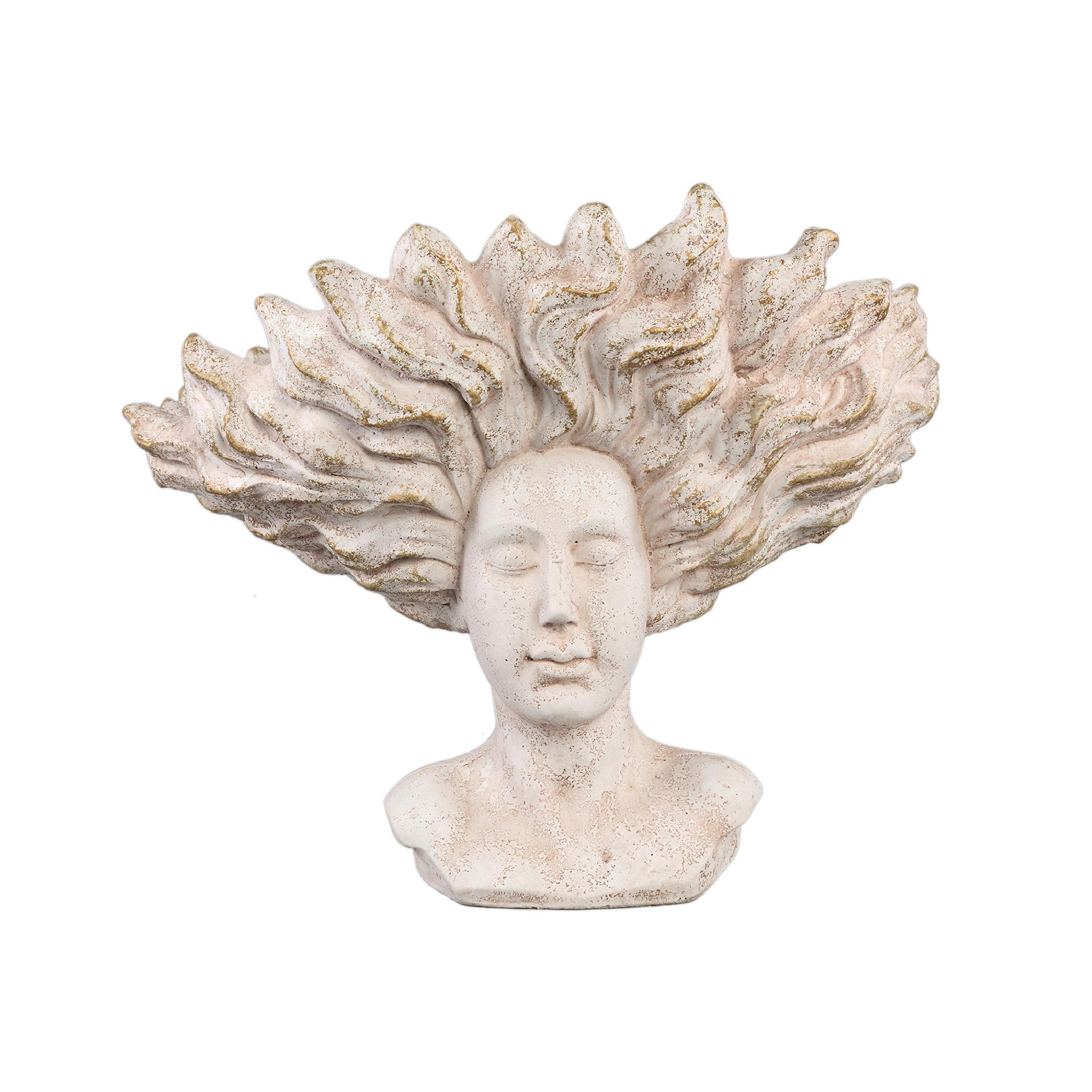 SKULPTUR Kimbere Beige 43/25/35cm - Beige, Stein (25/35/43cm) - PTMD Collection