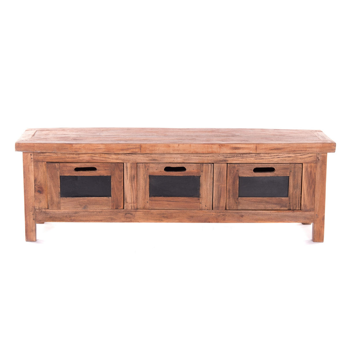 KOMMODE Letra Mahagoni Holz, 3 Schubladen naturfarben - Naturfarben, Holz (120/40/30cm) - DESIGN DELIGHTS