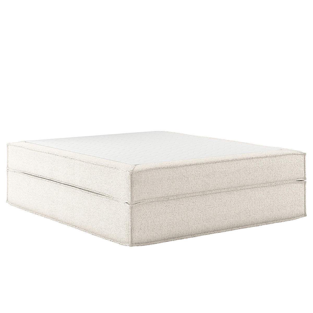 BOXSPRINGBETT - Premium - Weiß, Textil (180/200cm) - home24