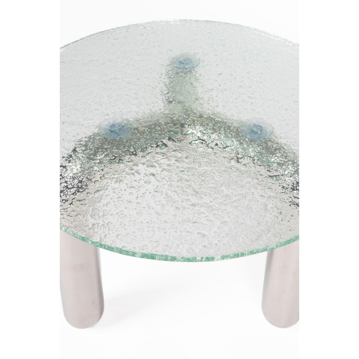 COUCHTISCH Marly Rund 60 cm Silber - Silberfarben, Glas (80/80/33.5cm) - Dutchbone
