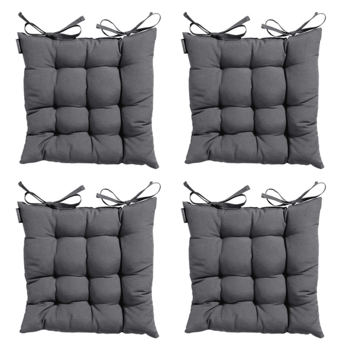 SITZKISSEN Panama 46/46 cm 4er-Set - Grau, Textil (46/6/46cm) - Madison