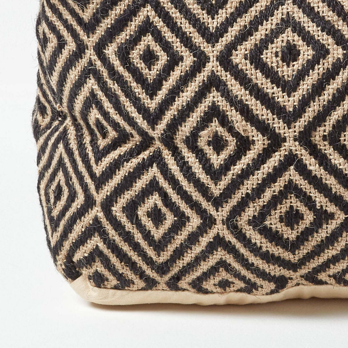 SITZPOUF Aztec Style mit Ethno-Muster, 60/60/30 cm - Schwarz, Textil (60/30/60cm) - Homescapes