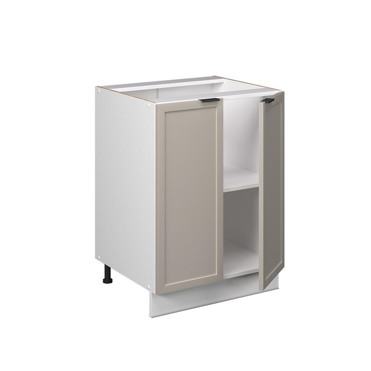 KÜCHENUNTERSCHRANK Fame-Line GrauBeige 60 cm ohne AP - Greige/Weiß, Holzwerkstoff (60/82/51.6cm) - Vicco