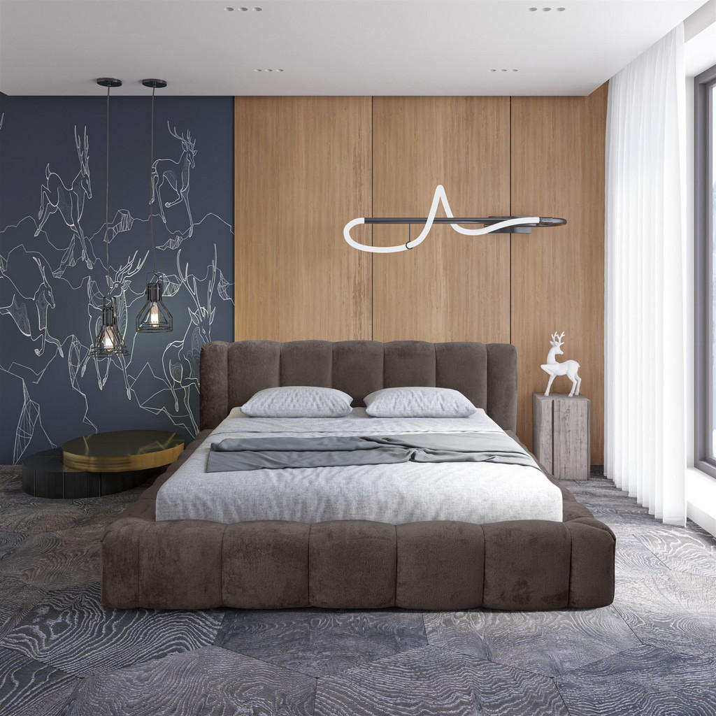 Thumbnail - Fun Möbel Polsterbett, Anthrazit, Textil, 180x200 cm, Schlafzimmer, Betten, Polsterbetten
