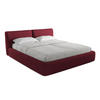 POLSTERBETT mit Bettkasten und Lattenrost 200x228 Rot - Rot/Weinrot, Kunststoff/Textil (180/200cm) - Makamii
