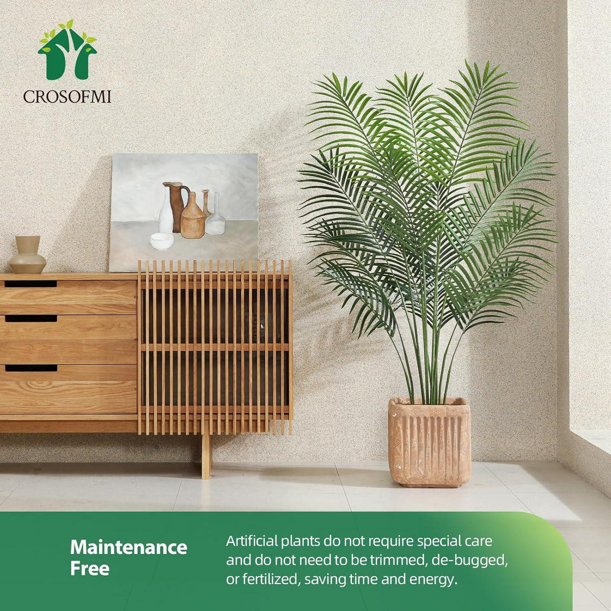 KUNSTPFLANZE Palme 130 cm mit Topf - Grün, Kunststoff (97cm)