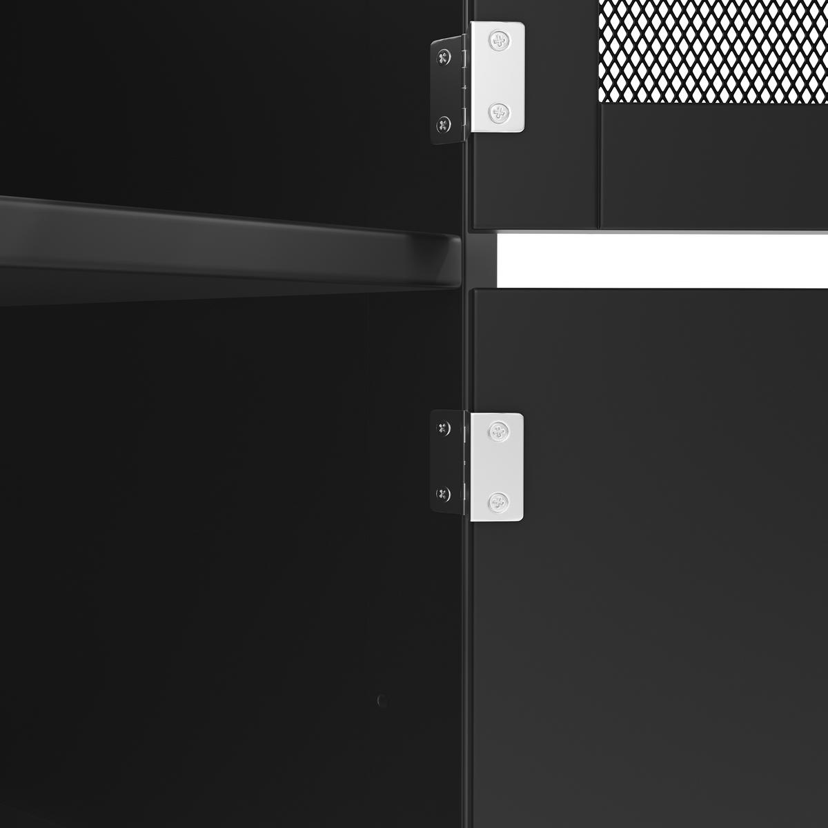 KÜCHENINSEL 140x40x93.5cm aus MDF/Metall mit Klappplatte,2 Schubladen - Schwarz, Holzwerkstoff (40/93.5/140cm) - Modfu