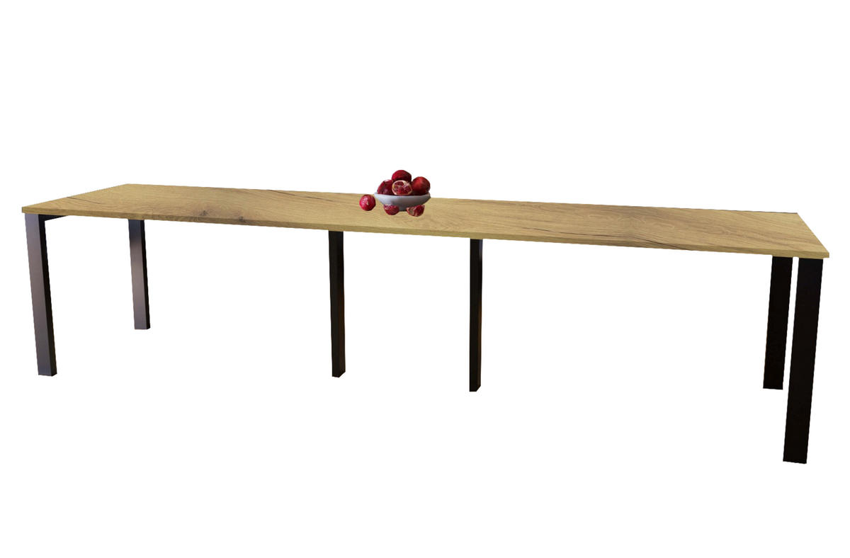 ESSTISCH Vast ausziehbar bis 330 cm - Eichefarben, Holzwerkstoff (130/80/76cm) - Endo-Moebel