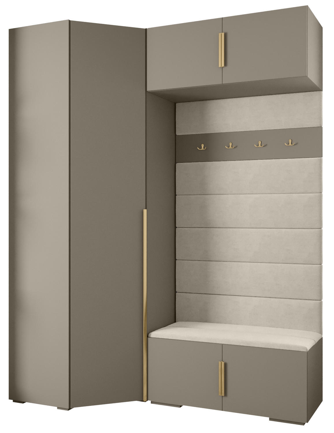 GARDEROBEN-SET 236,7/181,7/47 - Kaschmir/Beige, Holz/Metall (181.7/236.7/47cm) - Abiks Möbel