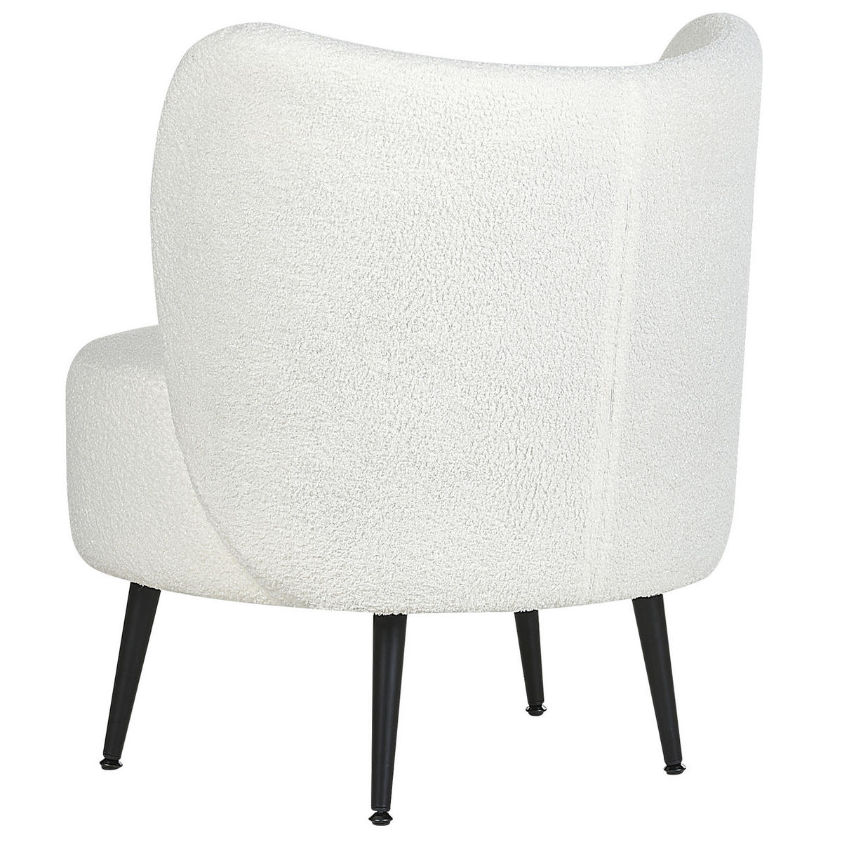 SESSEL BOUCLE Weiß Otsby - Weiß, Holz/Textil (60/76/55cm) - Beliani