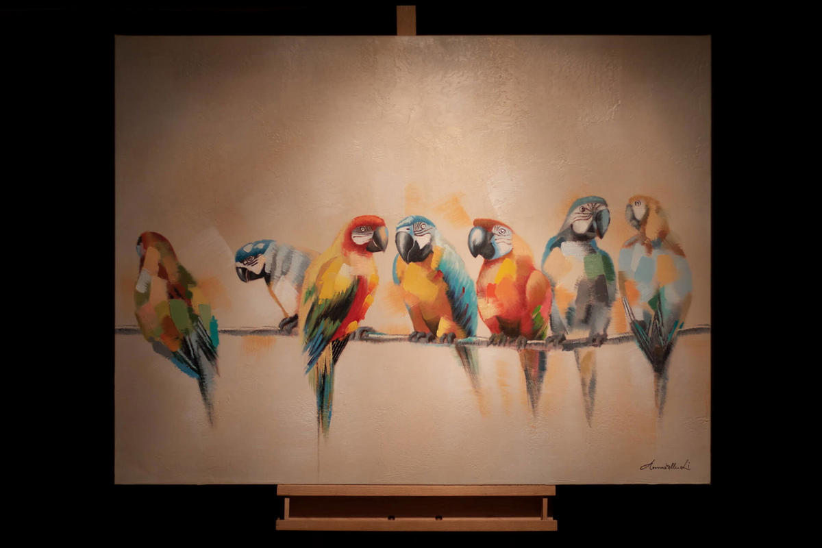 ACRYLBILD HANDGEMALT 120/90 cm - Multicolor, Holz/Textil (120/90cm) - KUNSTLOFT