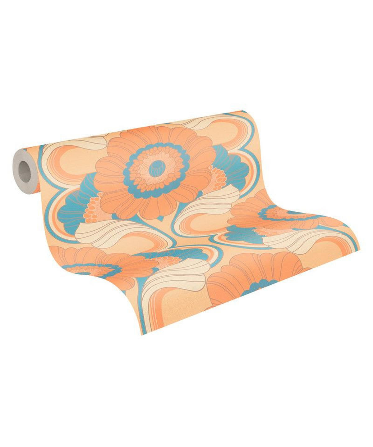 VLIESTAPETE Orange 53/850 cm - Orange, Textil (53/1cm) - KUNSTLOFT