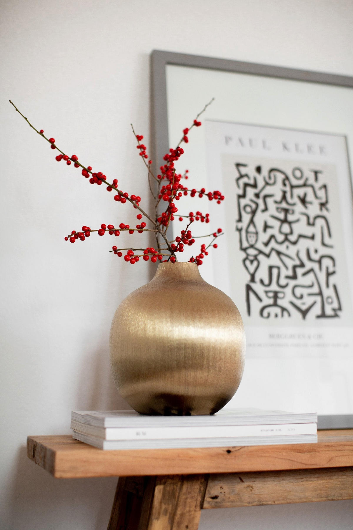 VASE Meliha in Gold 20/22 cm - Goldfarben, Metall (22cm) - LaLe Living