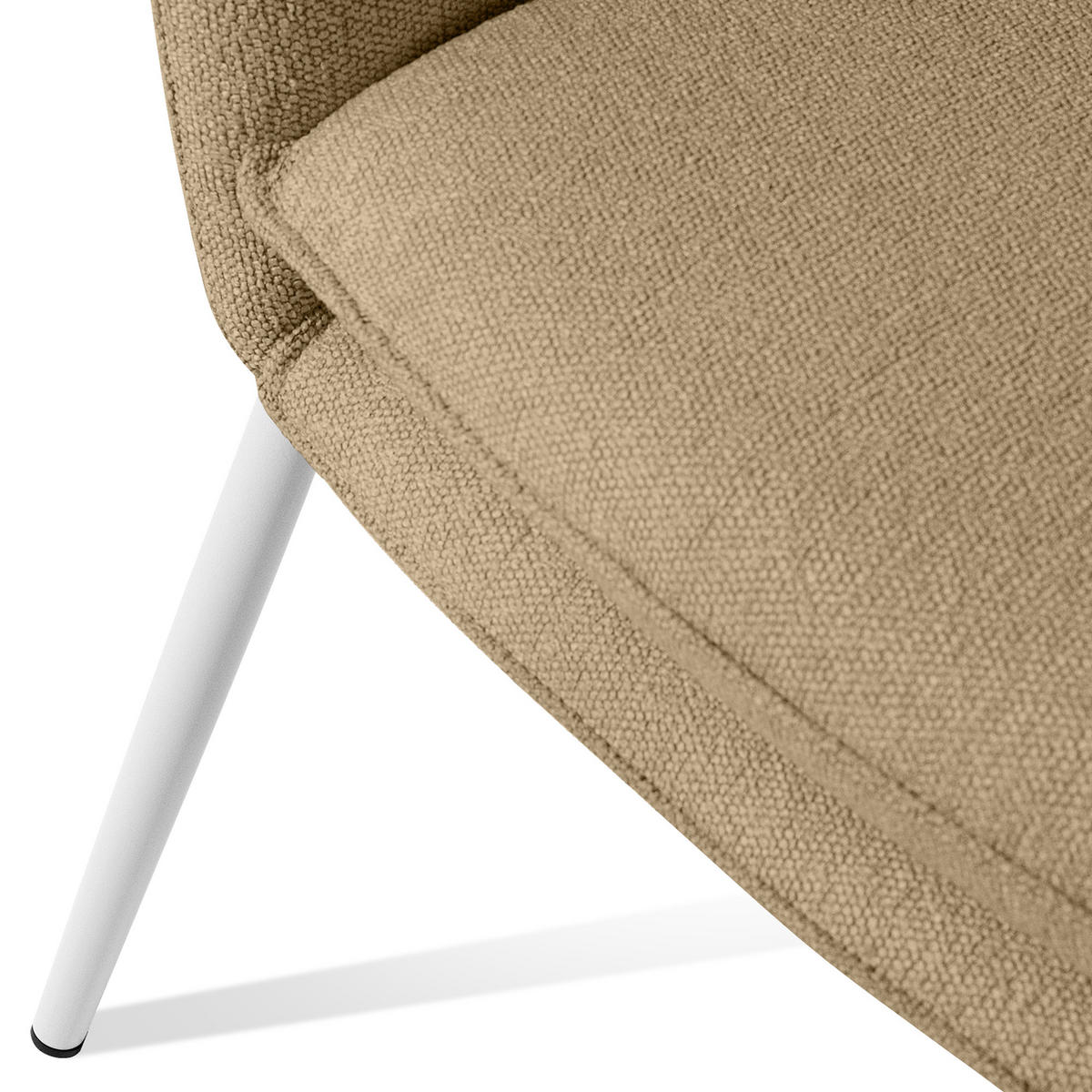 GARTENMÖBELSET SOLIS Gartenlounge-Set, warm beige/weiß - Beige, Textil/Metall - KONSIMO®