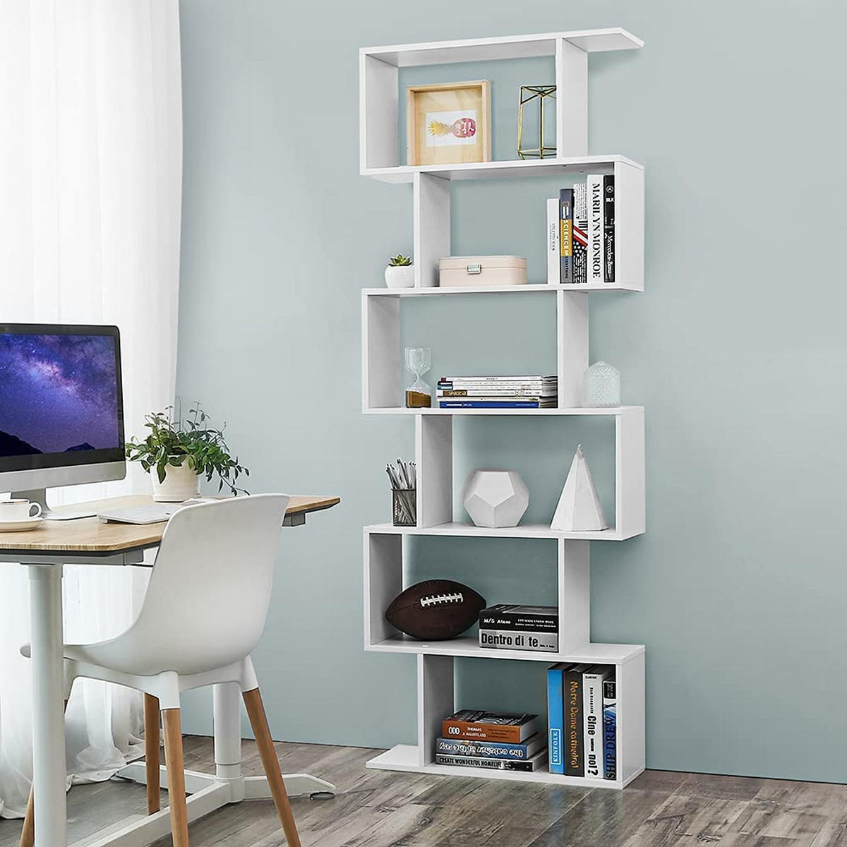 BÜCHERREGAL - Weiß, Holzwerkstoff (24/191/70cm) - Hansiro