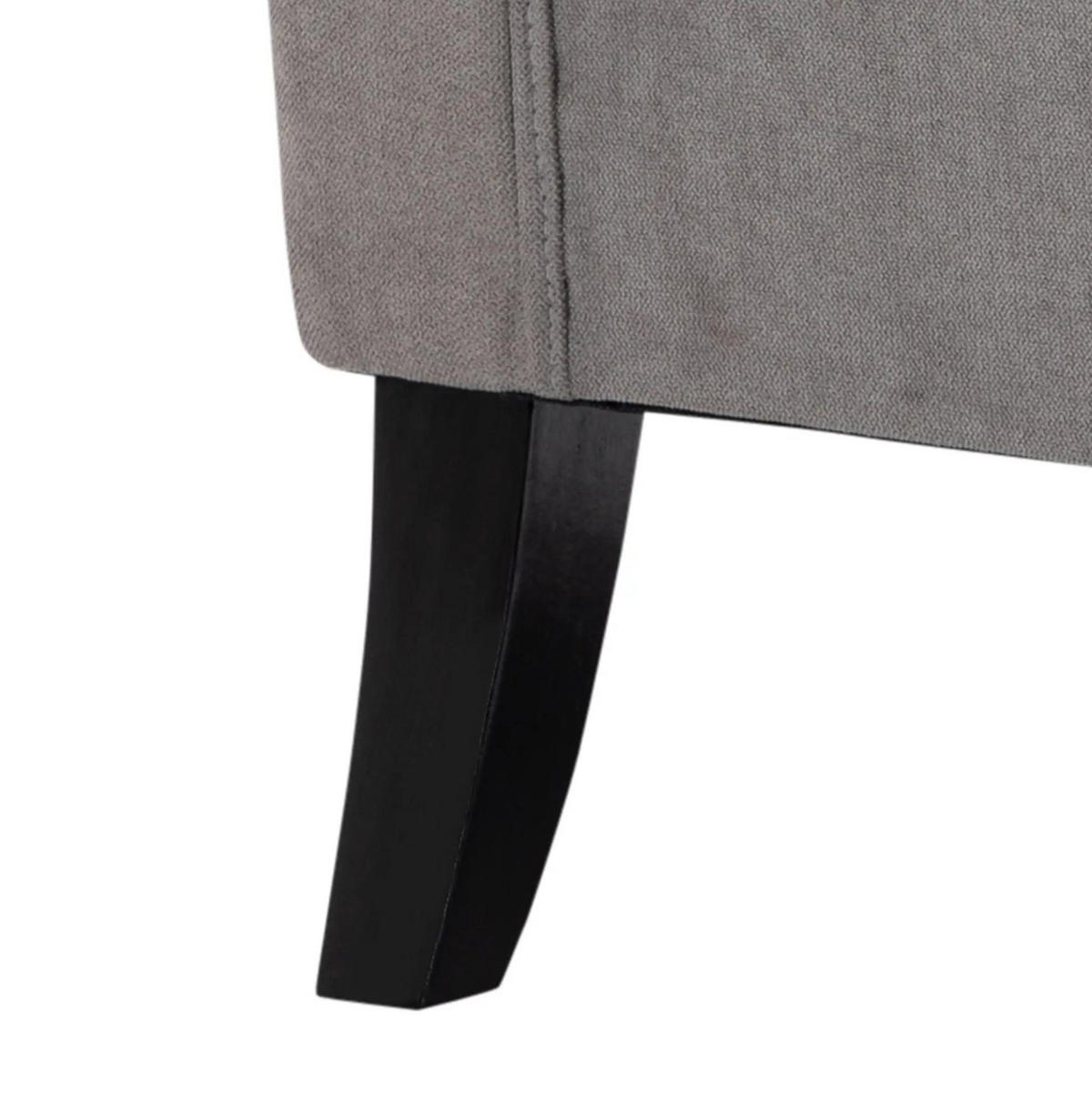 OHRENSESSEL 74/86/102 cm mit hoher Rückenlehne und Knopfheftung - Grau, Textil (86/102/74cm) - BEAOK