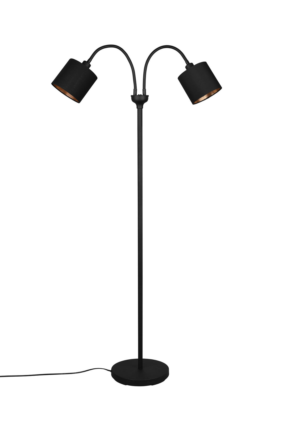 STEHLAMPE TOMMY - Schwarz - 0/0/130 cm - Schwarz, Metall (60/60/130cm) - Trio Leuchten