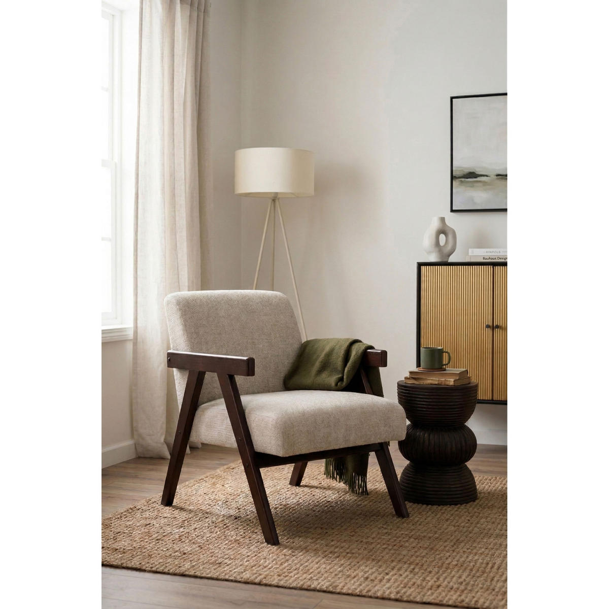 SESSEL Panadero Braun/ Beige - Braun, Textil (61/73/71.5cm) - Housecraft Living