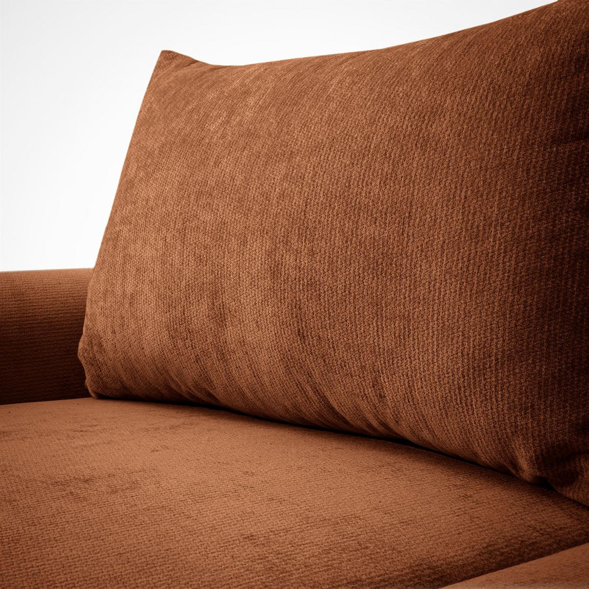 ECKSOFA GOYA mit Schlaffunktion und Bettkasten, Linke, Perfect Harmony 52 - Rotbraun, Textil (184/302cm) - Lookway