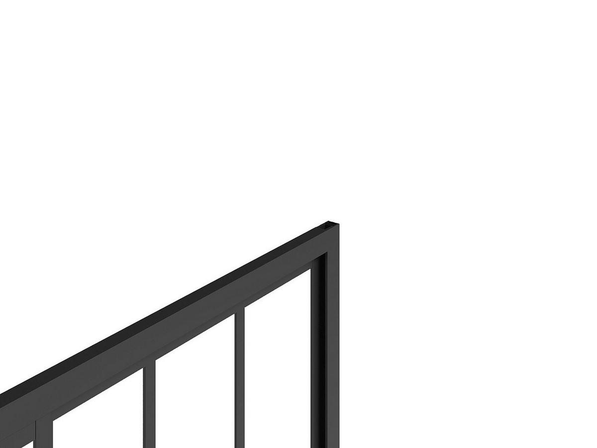 DUSCHTÜR Schiebetür - Atelier-Stil - 140 x 195 cm - Schwarz matt - URBANIK - Schwarz, Metall (140/195cm) - Vente-Unique