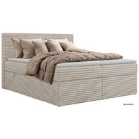 KONTINENTÁLNÍ POSTEL TILION 140/200 - Béžová Manšestr - Topper T25 - H4 - černá/béžová, textil/plast (140/200cm) - MKS
