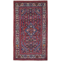 TEPPICH Assadabad Rot 214/121 cm Schurwolle - Rot, Textil (121/214cm) - Looma