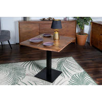 BISTROTISCH IRIS - Schwarz/Braun, Holz/Metall (80/80/75cm) - SAM