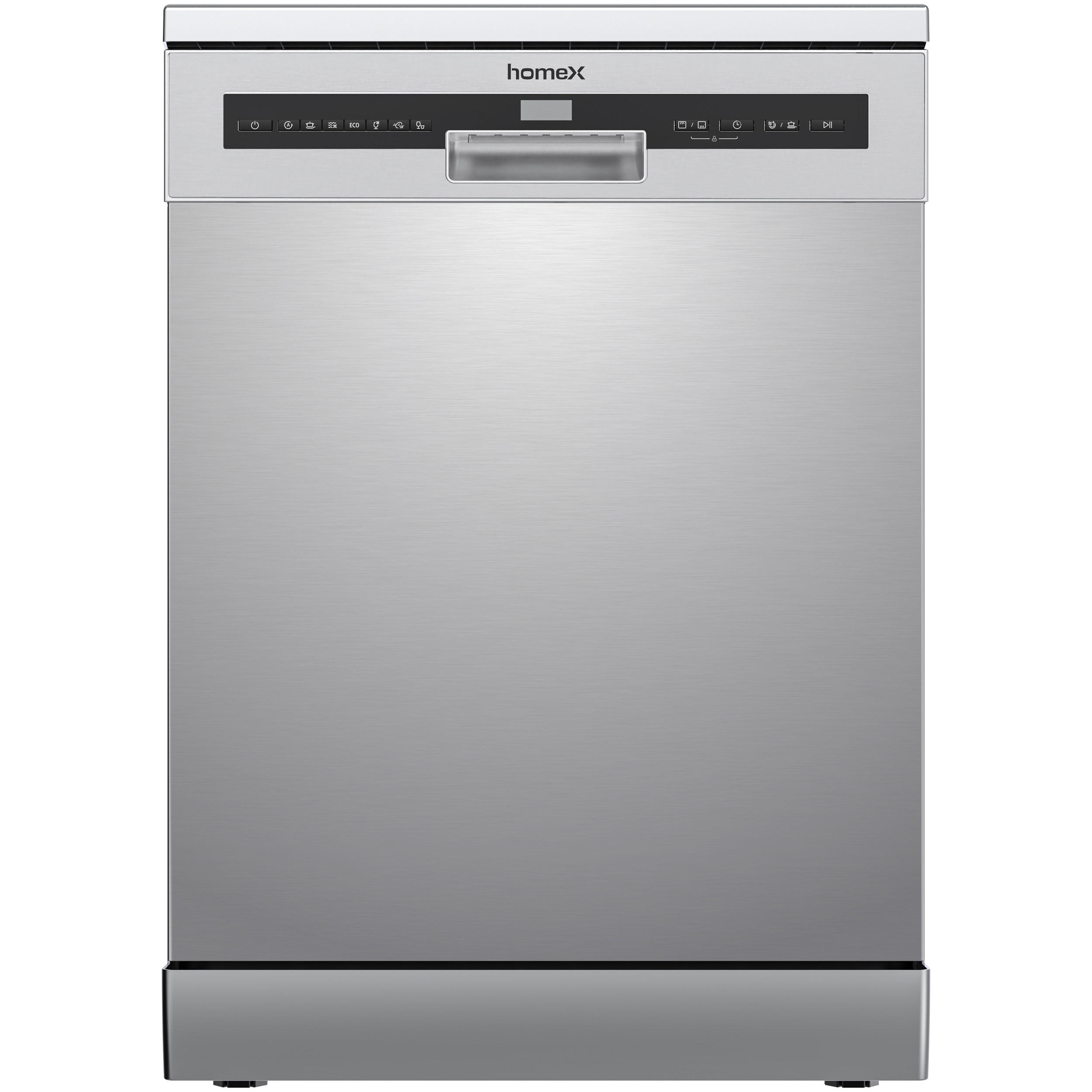 GESCHIRRSPÜLER 60 cm, Spülmaschine freistehend - 14 Maßgedecke, 7 Programme, AquaStop, 44 dB, unterbaufähig - Silberfarben, Kunststoff/Metall (59.8/84.5/60cm) - homeX