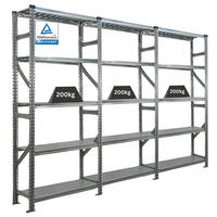 FACHBODENREGAL PROXIMO 200x270x32cm 5 Ebenen Beidseitig nutzbar Verzinkt - Silberfarben, Metall (270/200/32cm) - PROREGAL