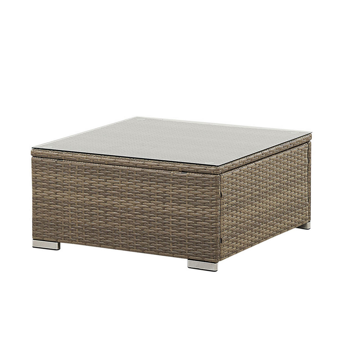 LOUNGE SET 6-Sitzer modular Braun Auflagen braun Belvedere - Braun, Kunststoff - Beliani