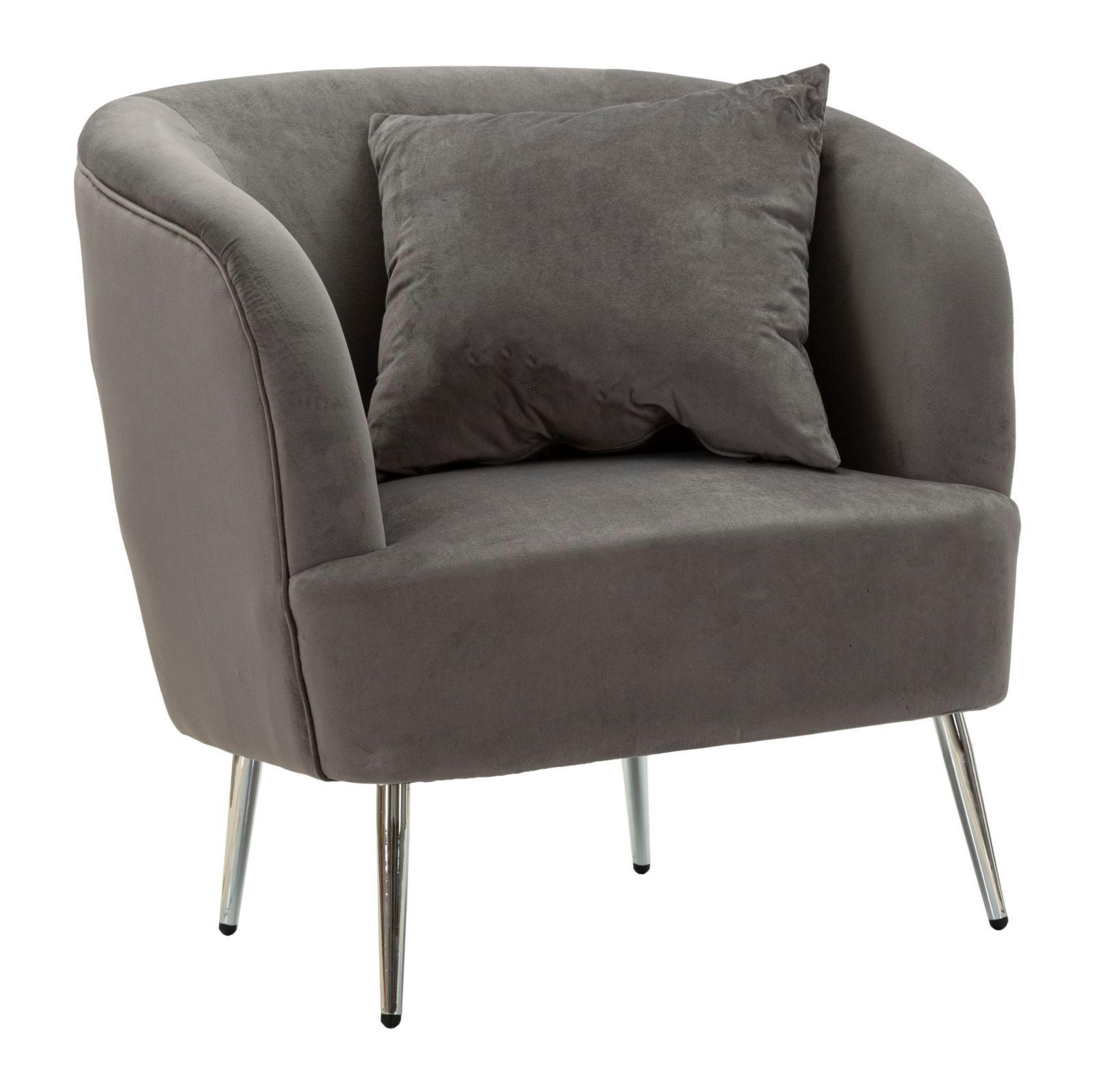 Mauro Ferretti Sessel Grau, Silber 73x78x66 cm