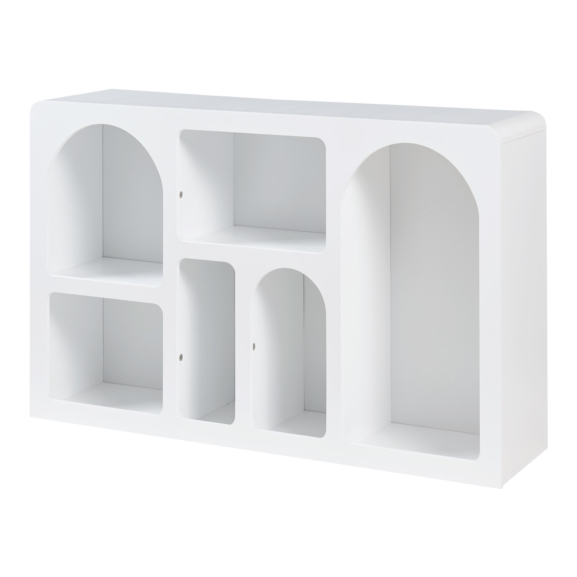 SIDEBOARD Vågå - Weiß, Holzwerkstoff (30/70/110cm) - [en.casa]