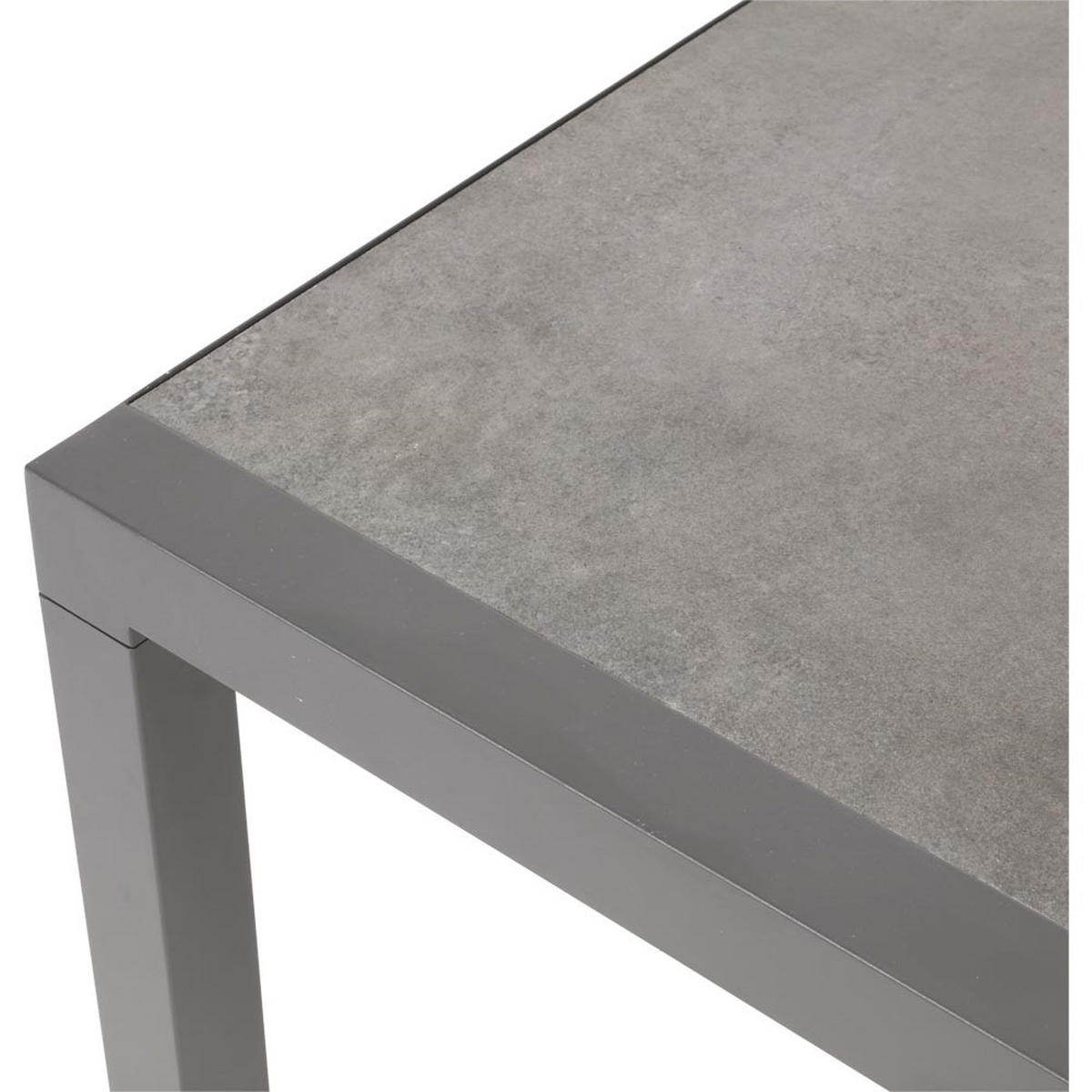 GARTENTISCH Down - Grau - 120/70/43 cm - Grau, Metall (120/70/43cm) - Lesli Living