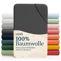 SPANNBETTLAKEN für Beistellbett & Stubenwagen – 100% Baumwolle, Atmungsaktiv & Weich, 50x89x10 cm, Anthrazit - Anthrazit, Textil (50/89cm) - Laleni