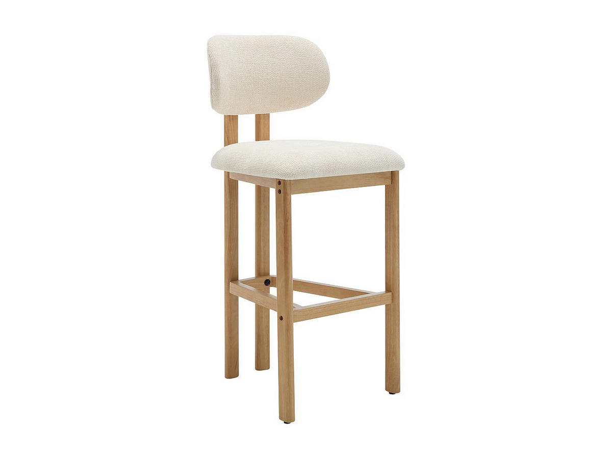 BARHOCKER - 49cm x 52cm - Polyester - cremefarben - YELAZ - Creme, Textil (49/111/52cm) - Vente-Unique