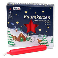 BAUMKERZEN 14/110 mm rot 16er Packung - Rot, Metall (0.1/1/0.1cm)