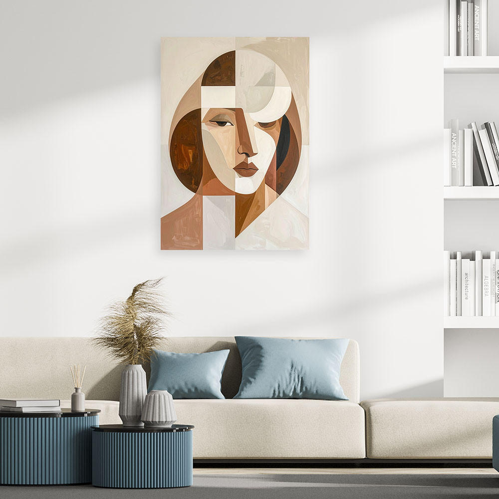 Thumbnail - Feeby Leinwandbild, Beige, Textil, Person/Charakter, Rechteckig, 60x90 cm, Bilder und Zubehör, Wandbilder, Leinwandbilde...