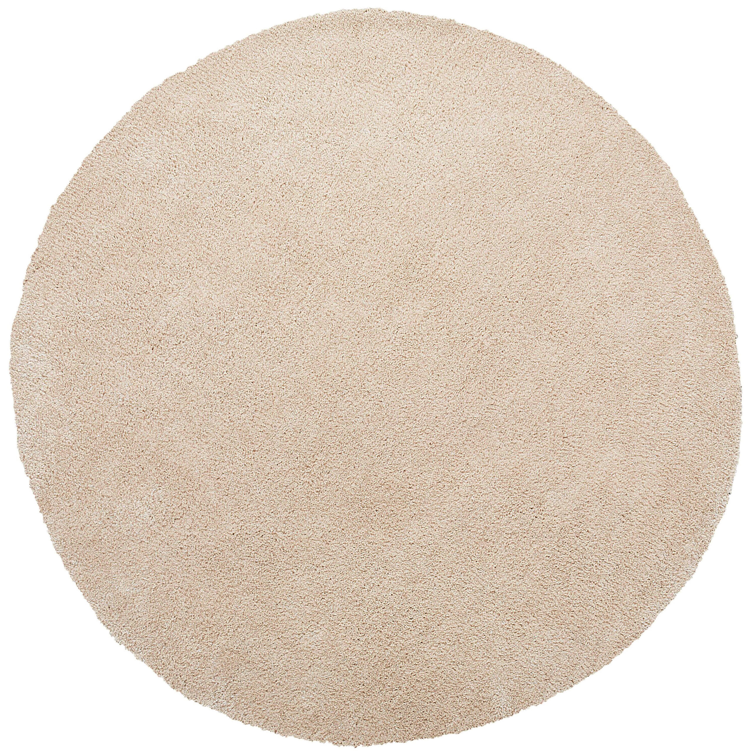 SHAGGY-TEPPICH Demre 140/140 cm - Beige, Kunststoff (140/140cm) - Beliani